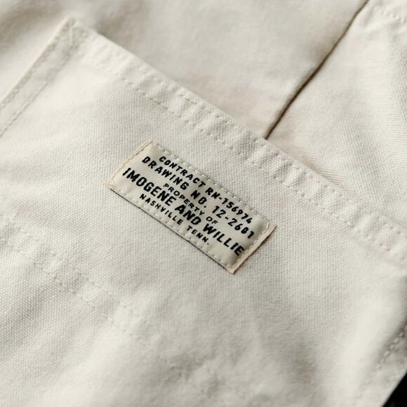 Imogene + Willie Hencye Canvas Workpant in Natural 34" x 30" - Picture 5 of 10